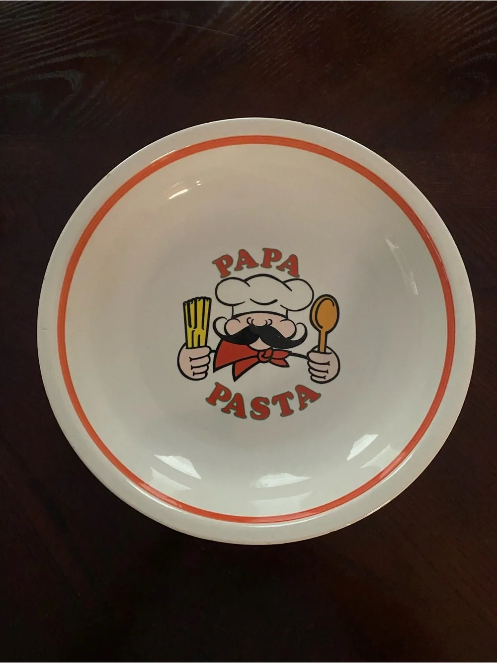Made in Italy decorative Papa Pasta Ceramic Pasta Bowl - 13 in